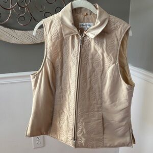 Sport Haley Cream Quilted Zip-Front Vest
